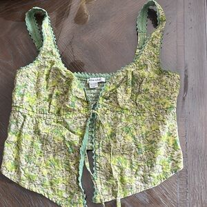 AMERICAN EAGLE TIE FRONT TANK TOP - worn once